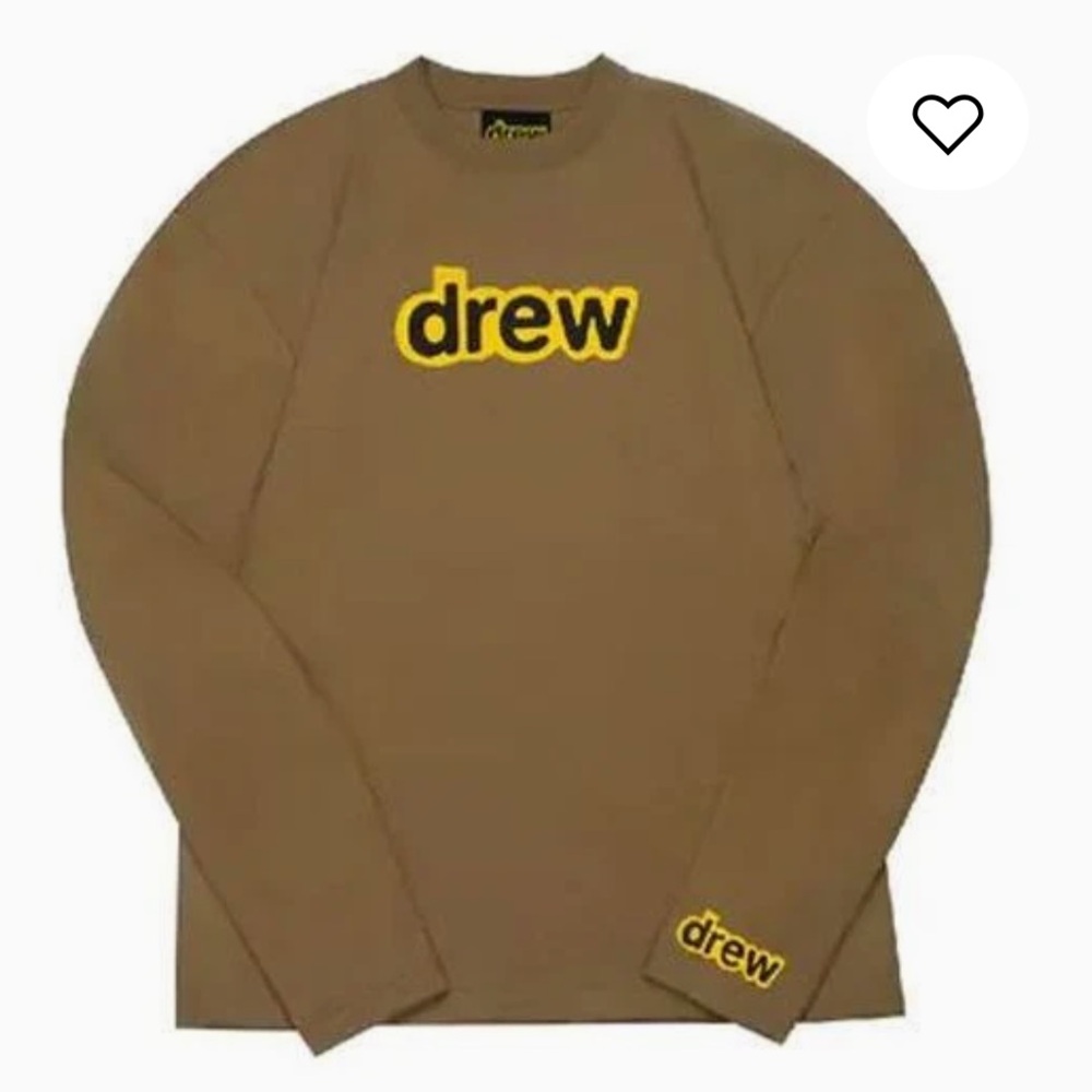 Like New drew house Justin Bieber Secret Long Sleeved Tshirt Brown Oversized